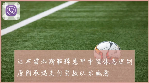 法布雷加斯解释意甲中场休息迟到原因承诺支付罚款以示诚意